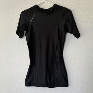 Alignmed Posture Shirt Men Medium Black Sports Compression Short Sleeve Pullover